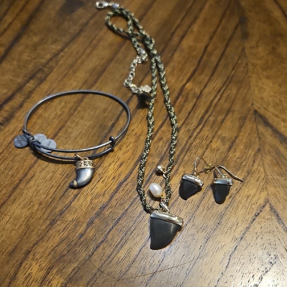 Gold and Black Jewelry Set